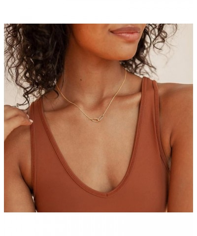 Gold Necklace for Women Pendant 18K Gold Filled Dainty Chain Simple Jewelry Link $11.20 Necklaces