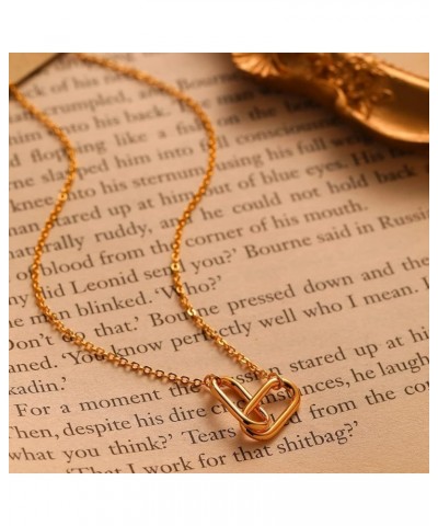 Gold Necklace for Women Pendant 18K Gold Filled Dainty Chain Simple Jewelry Link $11.20 Necklaces