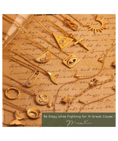 Gold Necklace for Women Pendant 18K Gold Filled Dainty Chain Simple Jewelry Link $11.20 Necklaces