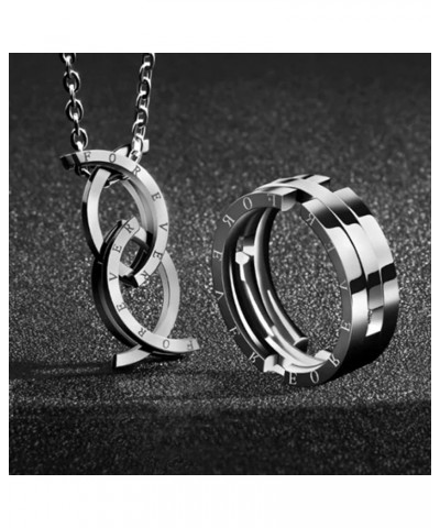 Teenage Jewelry for Girls Unique Deformation Ring Necklace Forever Necklace for Women Promise Jewelry Gifts Fashion Anxiety N...