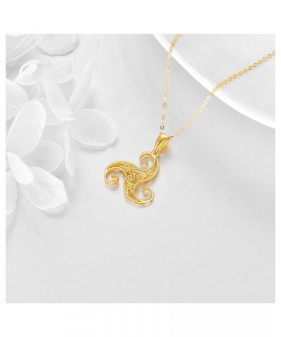 14K Gold Celtic Knot Necklace for Women Amulet Pendant Irish Jewelry Birthday Gifts for Wife Daughter Mom G $101.75 Necklaces