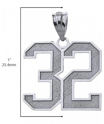 .925 Sterling Silver Customizable Sports Jersey Lucky Number and Name Pendant Charm with Personalized Engraving - Choice of L...