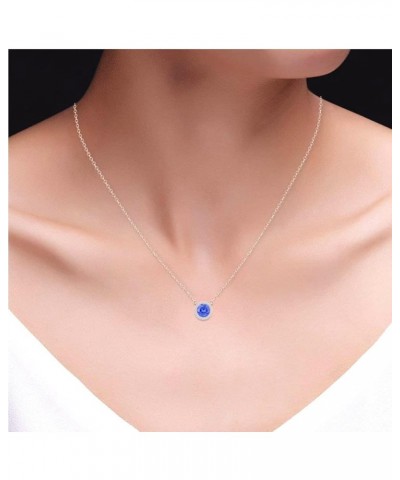 Collection 6MM Round Cut Gemstone & White Natural Diamond Halo Pendant Necklace In 10K Or 14K Solid Gold Along With 18" Chain...