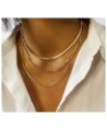 Punk Layered Necklace Gold Snake Bone Link Multilayer Choker Necklaces Layering Paperclip Necklace Chain Jewelry for Women Gi...