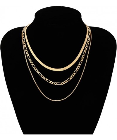 Punk Layered Necklace Gold Snake Bone Link Multilayer Choker Necklaces Layering Paperclip Necklace Chain Jewelry for Women Gi...