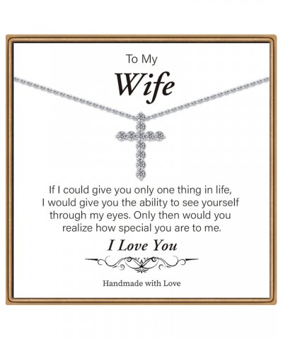 Gifts for Wife, 14K White Gold Plated Wife Gifts Wife Necklace from Husband Birthday Gifts for Wife Anniversary Birthday Gift...