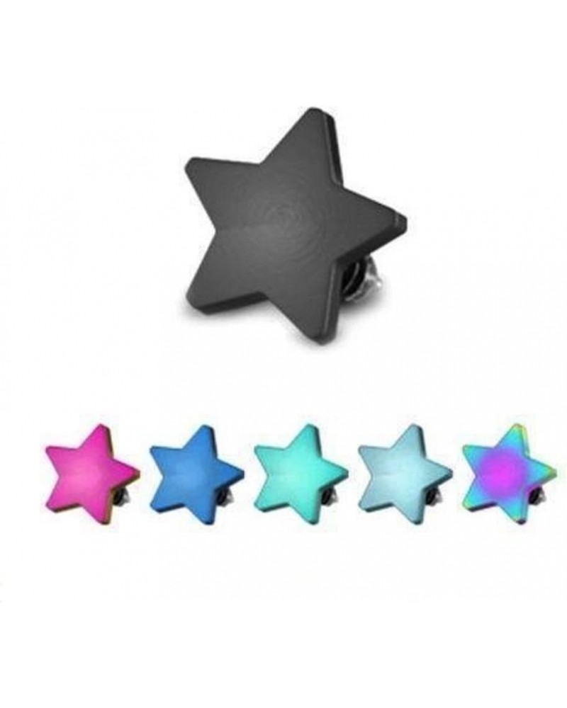 Star Dermal Top Surgical Steel (316L) 1 Piece (TD/16/A) gold plated, 16g (1.2mm), 4mm top (TD16G) $7.27 Body Jewelry