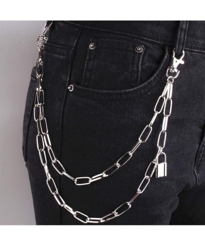 6 Pieces Pants Chain Wallet Chain Butterfly Lock Charm Jeans Chains Pocket Punk Chain Hip Hop Rock Chains for Women Men Butte...