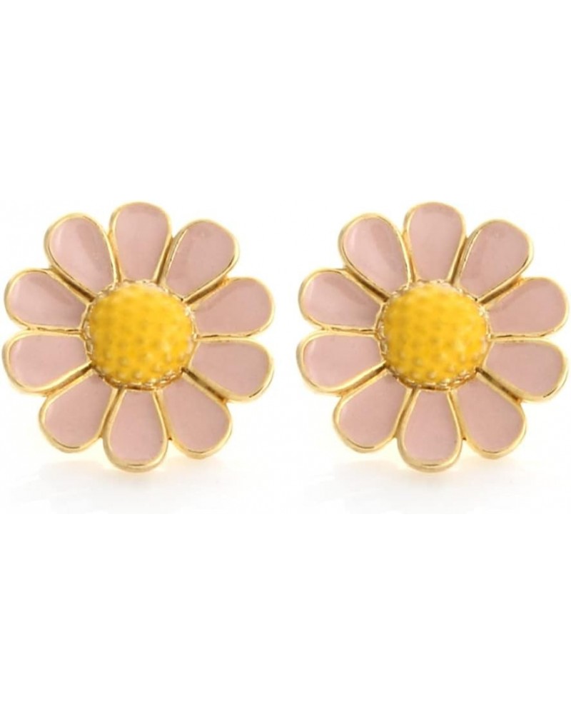 Daisy Flower Drop Earrings Dogwood Petal Big Flower Earrings for Girls Women Daisy_Pink $14.70 Earrings