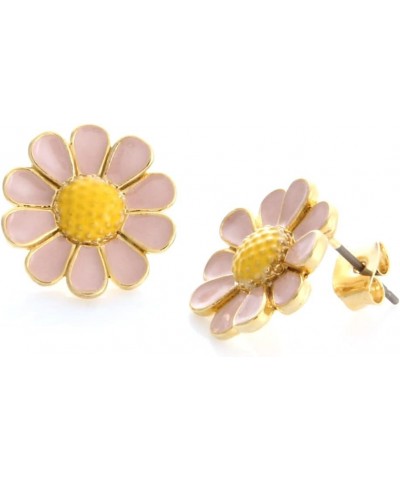 Daisy Flower Drop Earrings Dogwood Petal Big Flower Earrings for Girls Women Daisy_Pink $14.70 Earrings