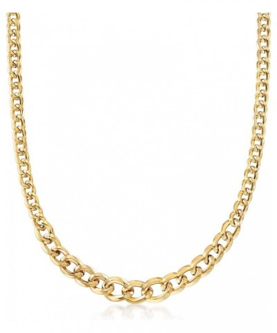 Italian 14kt Yellow Gold Graduated Curb-Link Necklace 18 Inches $396.00 Necklaces