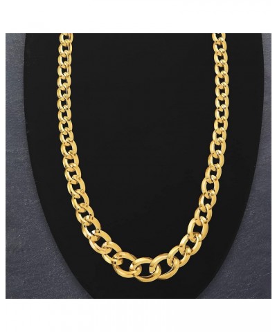 Italian 14kt Yellow Gold Graduated Curb-Link Necklace 18 Inches $396.00 Necklaces