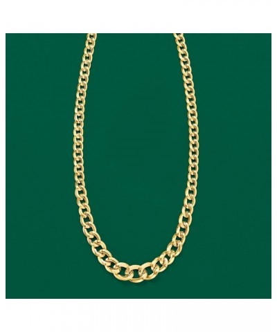 Italian 14kt Yellow Gold Graduated Curb-Link Necklace 18 Inches $396.00 Necklaces