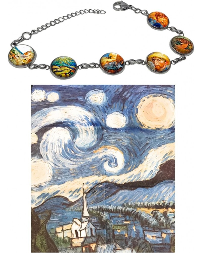 Van Gogh Art Link Bracelet (Wheat Fields) And Jewelry Polishing Cloth $11.34 Bracelets