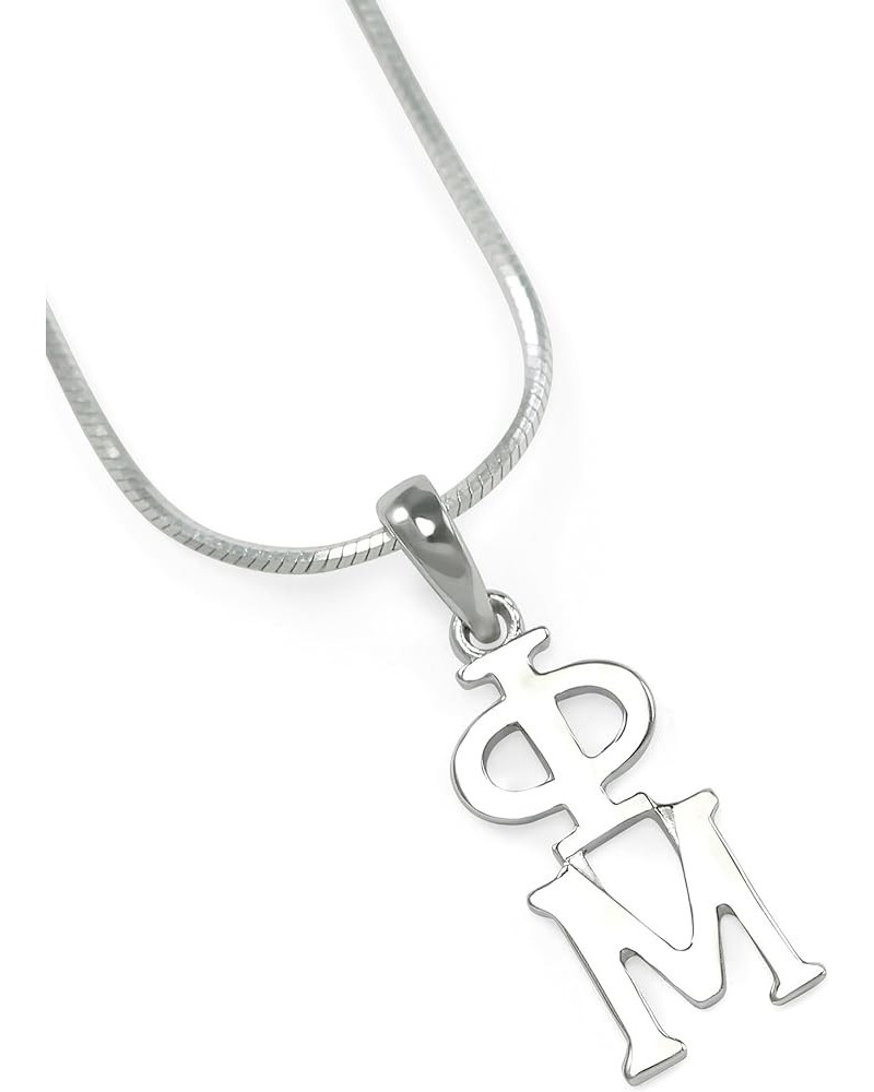 Phi Mu Sorority Sterling Silver Lavaliere Pendant 20.0 Inches $17.92 Pendants