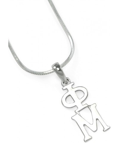 Phi Mu Sorority Sterling Silver Lavaliere Pendant 20.0 Inches $17.92 Pendants