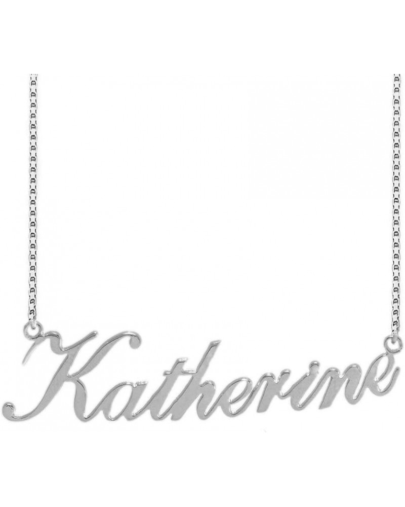 925 Sterling Sliver Custom Name Necklace Personalized Initial Necklaces Pendant Jewelry Gift for Her (Katherine) $15.40 Neckl...