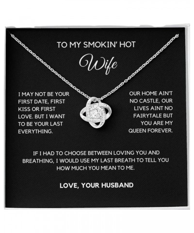 To My Wife Romantic Gift Necklace from Husband Women Presents for Christmas Wife Birthday Gift Ideas To My Smoking Hot Wife N...