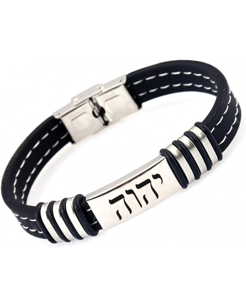 YHVH YHWH Jehovah Bracelet Stainless Steel Hebrew Name of God Tetragrammaton Mesh Wristband Adonai Israelite Hebrew Jewish Je...