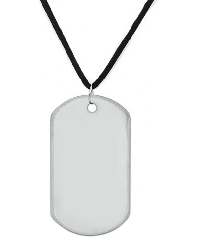 Superman Classic S Shield Logo Military Dog Tag Pendant Necklace with Cord Metallic $9.35 Necklaces