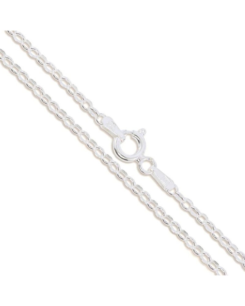 Sterling Silver Cable Chain 2.3mm Solid 925 Rolo Link Lightweight Strong Necklace 18.0 Inches $8.77 Necklaces