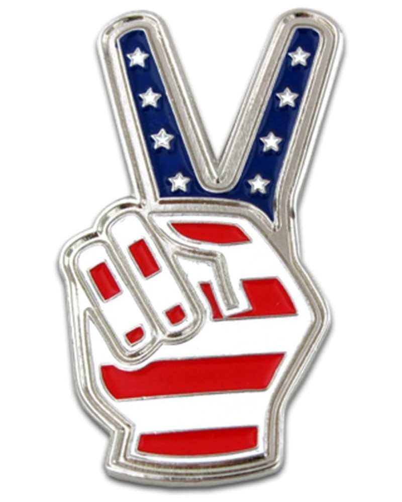 American Flag Lapel Pin 1 Piece Fingers Peace Sign $19.68 Brooches & Pins