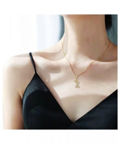 Gold Crown Initial Necklaces for Women Dainty Letter A-Z Pendant Necklace 18K Gold Plated Zirconia Letter Crown Choker Neckla...