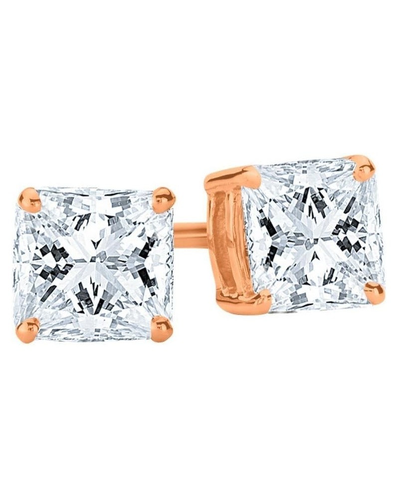 1-5 IGI Certified LAB-GROWN Princess Cut Diamond Earrings 4 Prong Screw Back Value Collection (G-H Color, SI1-SI2 Clarity) 3....