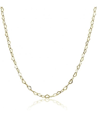 Sterling Silver Heart Link Chain Necklace, 16 inches 20 inches 24 inches or 30 Inches 30.0 Inches Yellow Gold $22.79 Necklaces