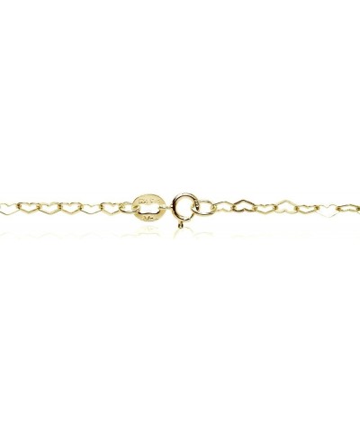 Sterling Silver Heart Link Chain Necklace, 16 inches 20 inches 24 inches or 30 Inches 30.0 Inches Yellow Gold $22.79 Necklaces