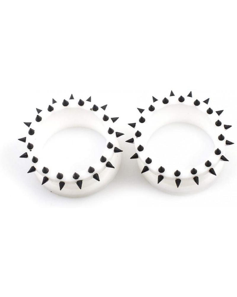 Pair of Silicone Tunnels/Plugs with Multiple Spikes Double Flared 7/16 Inch (12mm) $10.13 Body Jewelry