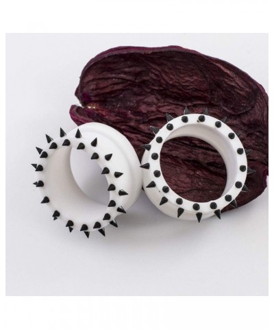 Pair of Silicone Tunnels/Plugs with Multiple Spikes Double Flared 7/16 Inch (12mm) $10.13 Body Jewelry