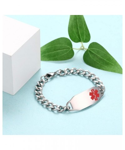 Medical Alert Bracelet for Women & Men | Engraved Medical Bracelet for Men | Stainless Steel Medical ID Bracelets for Elderly...