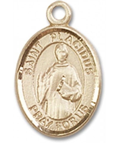 14 Karat Gold Catholic Patron Saint Medal Petite Charm Pendant, 1/2 Inch Saint Placidus $100.58 Pendants