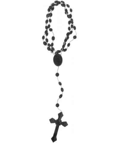 1pc Luminous Rosary Necklace,Glow in The Dark Cross Y Necklaces,Plastic Rosary Beads Catholicism Prayer Beads Religious Rosar...