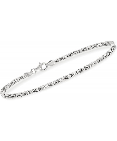 2.3mm Sterling Silver Square Byzantine Bracelet. 8 inches $32.64 Bracelets