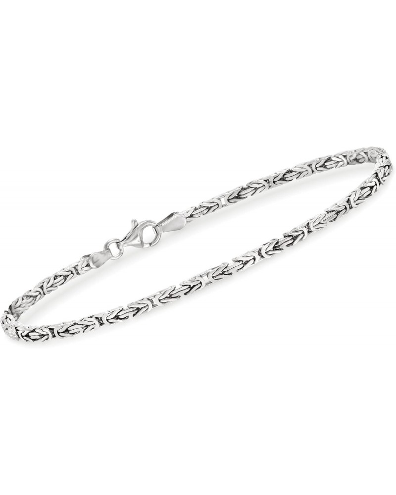 2.3mm Sterling Silver Square Byzantine Bracelet. 8 inches $32.64 Bracelets