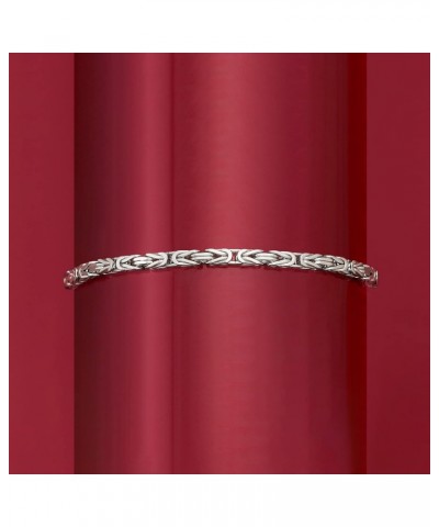 2.3mm Sterling Silver Square Byzantine Bracelet. 8 inches $32.64 Bracelets