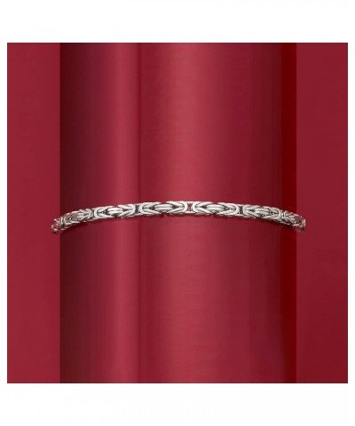 2.3mm Sterling Silver Square Byzantine Bracelet. 8 inches $32.64 Bracelets