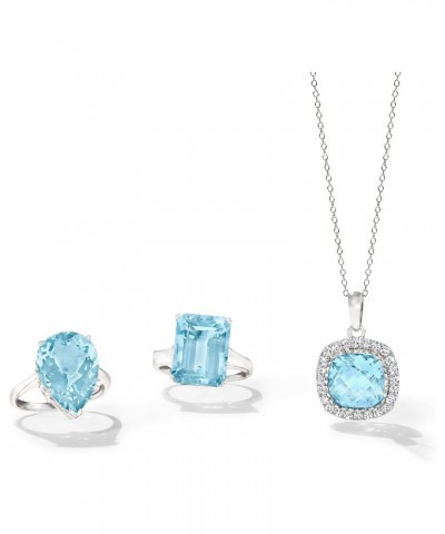 7.50 Carat Sky Blue Topaz and .90 ct. t.w. White Topaz Pendant Necklace in Sterling Silver. 18 inches $77.08 Necklaces