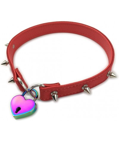 Padlock Choker Collar Necklace with Lock and Key Heart Lock Choker for Women and Men 14 Inches C $10.59 Necklaces