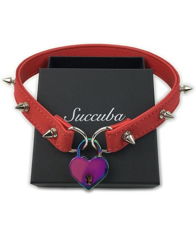 Padlock Choker Collar Necklace with Lock and Key Heart Lock Choker for Women and Men 14 Inches C $10.59 Necklaces