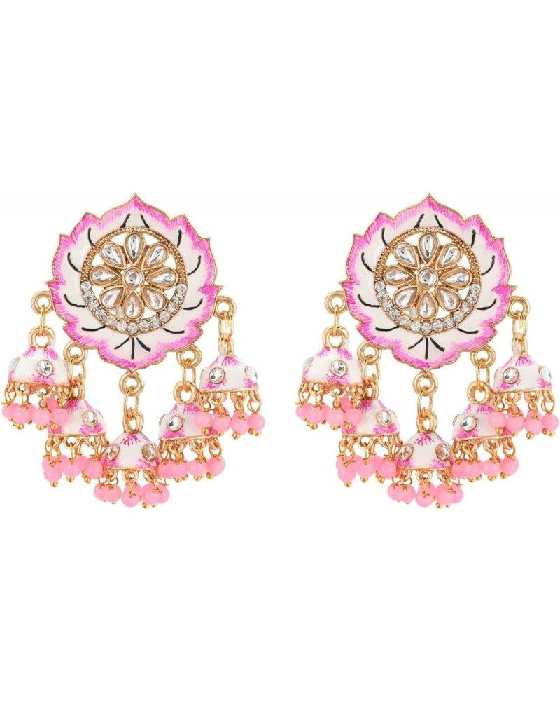 Indian Jewelry Bollywood Antique Crystal Kundan Jhumki Jhumka Dangle Earrings Set for Women Style 12 $12.50 Earrings