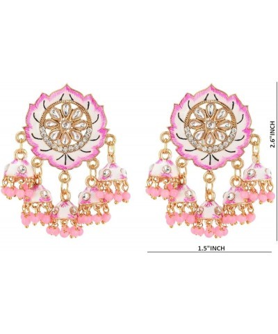 Indian Jewelry Bollywood Antique Crystal Kundan Jhumki Jhumka Dangle Earrings Set for Women Style 12 $12.50 Earrings