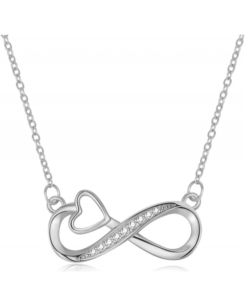 Infinity Heart Necklace for Women Heart Pendant Necklace Infinity Necklace Anniversary Birthday Jewelry Gifts for Wife Girlfr...