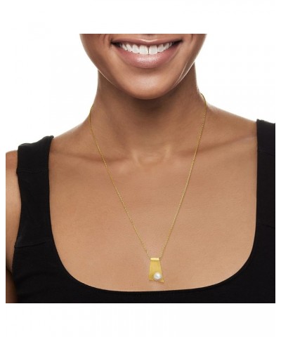 8-8.5mm Cultured Pearl Bar Pendant Necklace in 18kt Gold Over Sterling 20.0 Inches $42.00 Necklaces