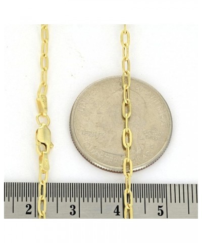 10k Yellow Gold 2mm Paperclip Elongated Rolo Cable Link Chain Pendant Necklace, Womens Jewelry 16" 18" 20" 22" 24 24 $50.40 N...