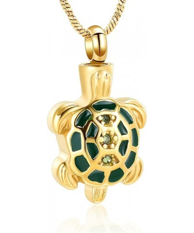 Cremation Jewelry for Ashes Turtle Urn Necklace for Ashes Keepsake Holder Memorial Jewelry for Women/Men Gold $10.79 Necklaces