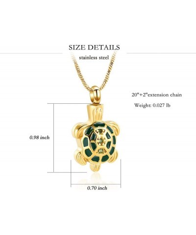 Cremation Jewelry for Ashes Turtle Urn Necklace for Ashes Keepsake Holder Memorial Jewelry for Women/Men Gold $10.79 Necklaces