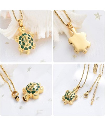 Cremation Jewelry for Ashes Turtle Urn Necklace for Ashes Keepsake Holder Memorial Jewelry for Women/Men Gold $10.79 Necklaces